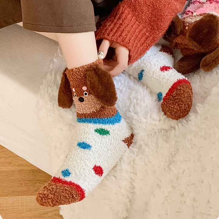 Chaussettes Chaudes De Dessin Animé