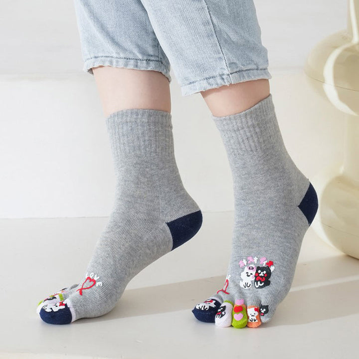 Chaussettes À Cinq Doigts De Dessin Animé