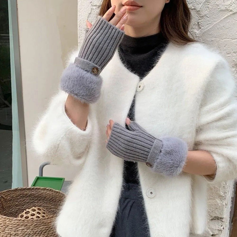 Gants Chauds De Couleur Unie