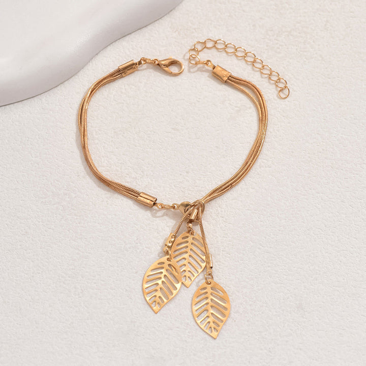 Bracelet Vintage À Feuilles