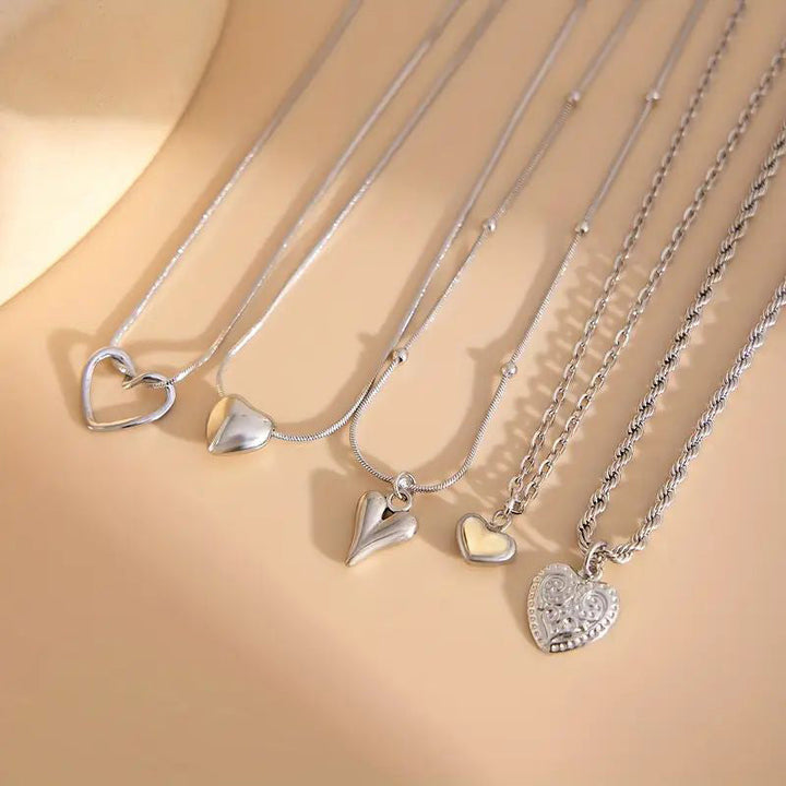 Ensemble De Collier Pendentif Coeur