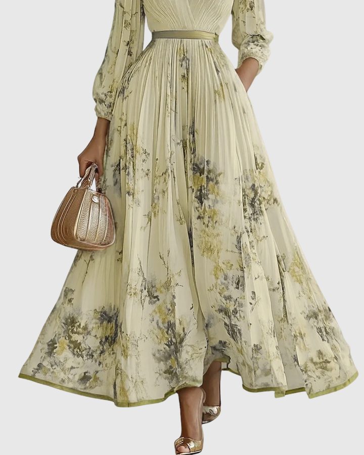 Rowella | Robe Maxi Plissée Élégante