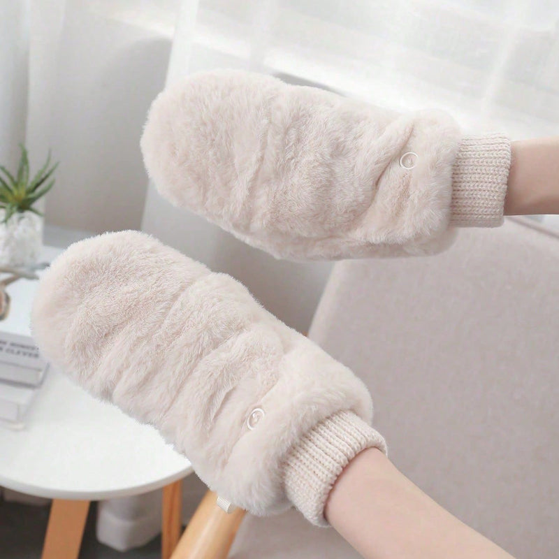 Gants Chauds De Couleur Unie