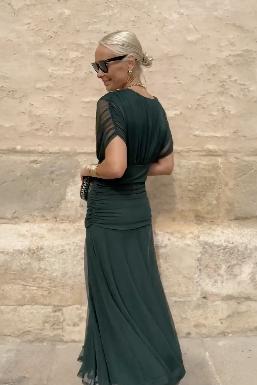Fleur | Robe Maxi de Fête Élégante à Col V