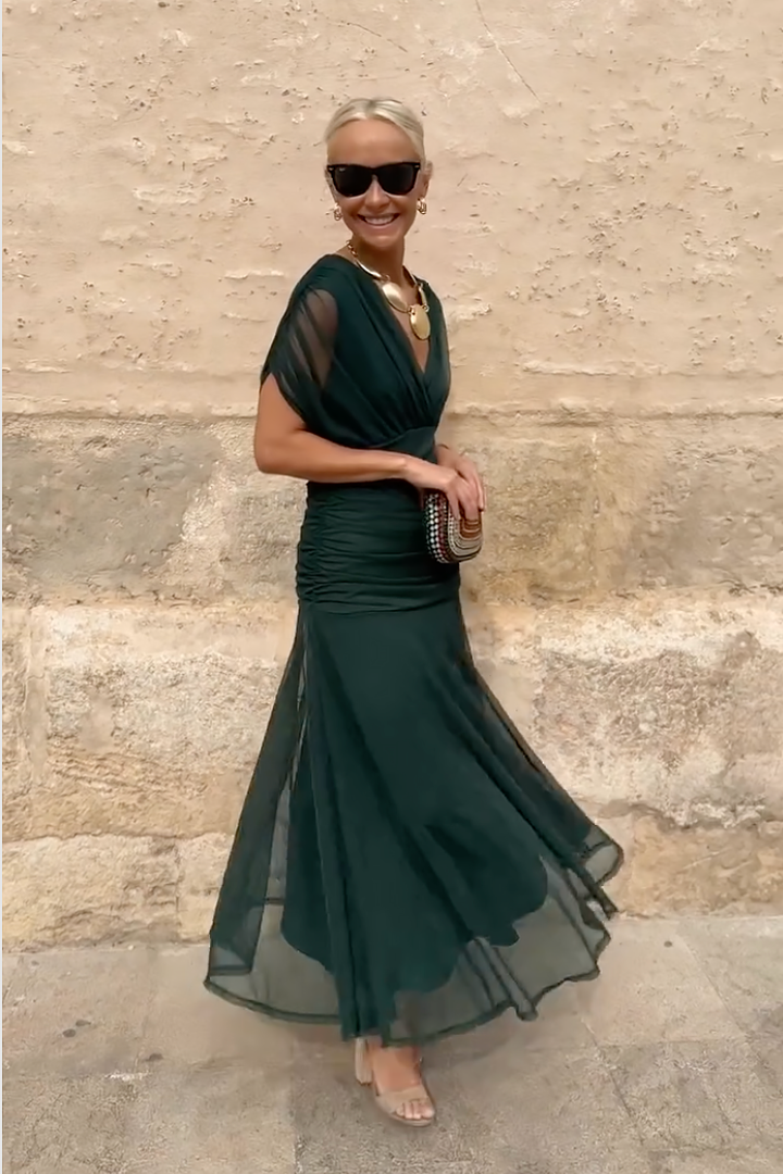 Fleur | Robe Maxi de Fête Élégante à Col V