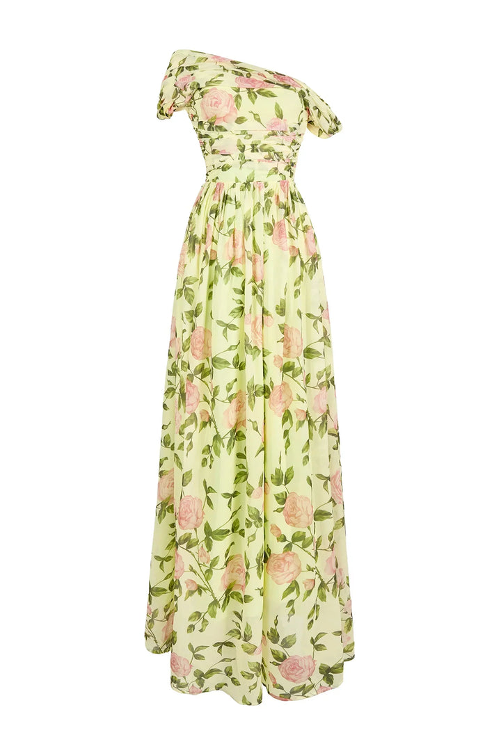 Rosalie | Robe Maxi Fleurie En Mousseline Élégante