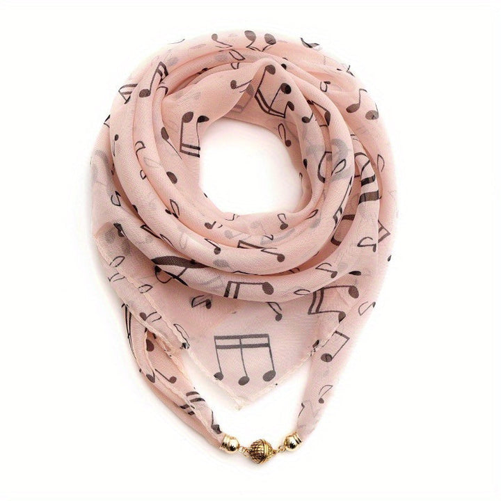 Écharpe Vintage À Notes De Musique