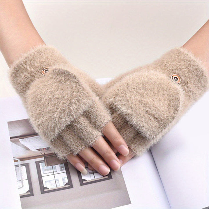 Gants Chauds De Couleur Unie