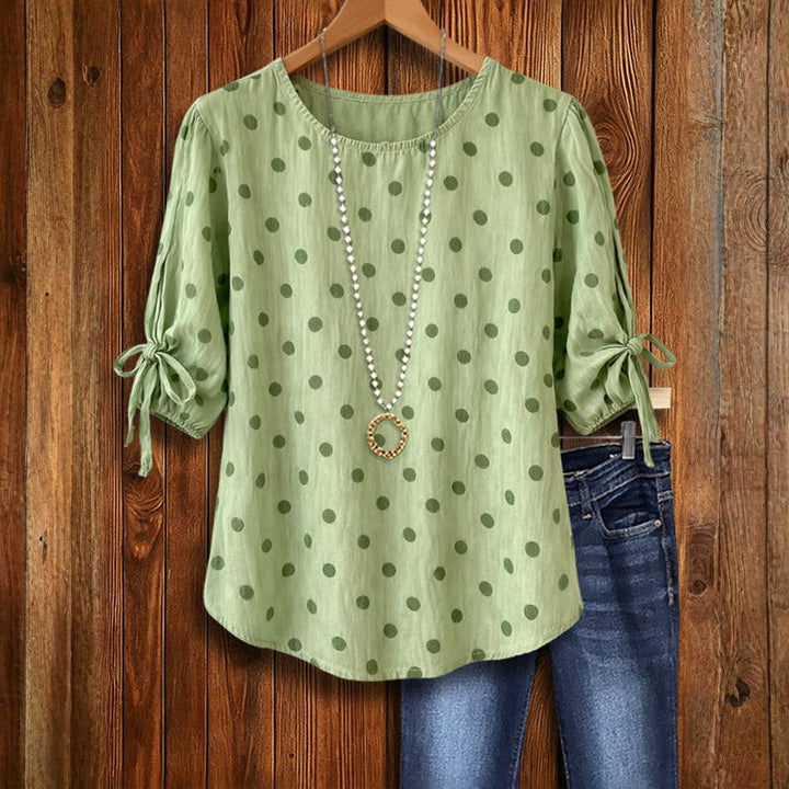 Blouse À Pois Vintage