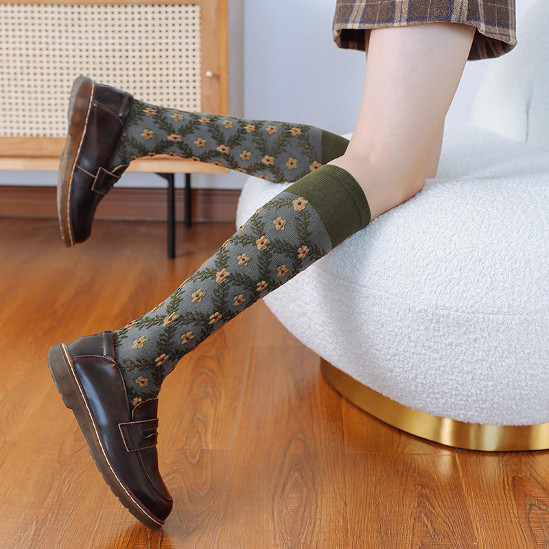 Chaussettes À Fleurs Vintage