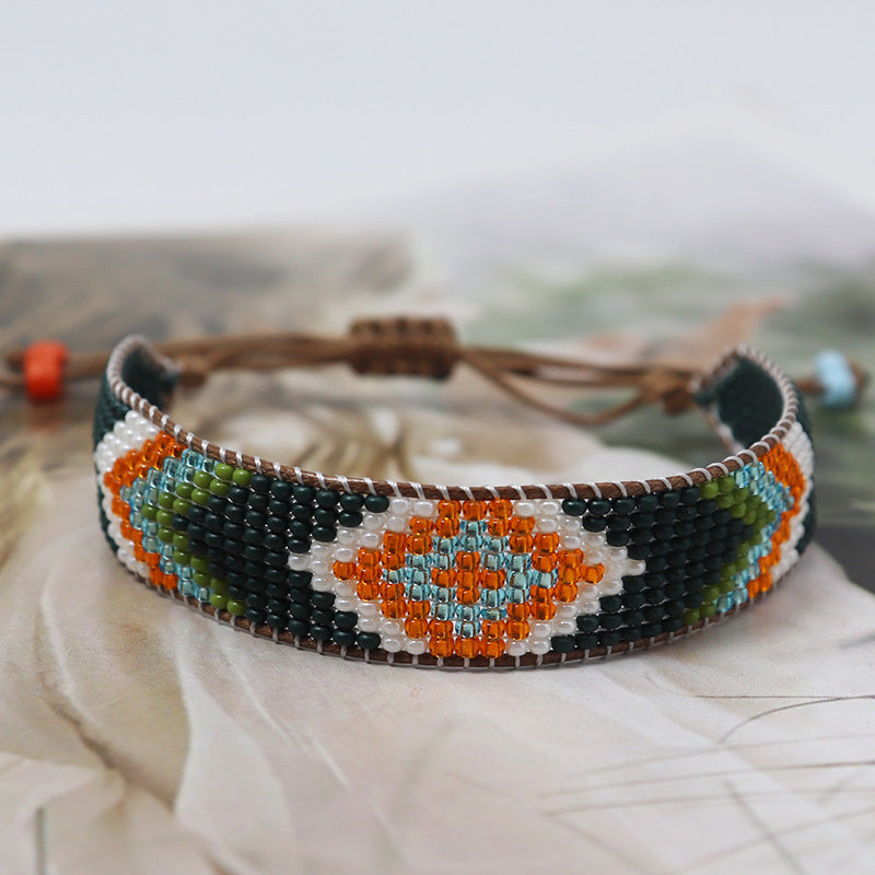 Bracelet Bohème Tissé À La Main