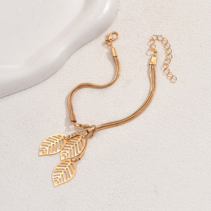 Bracelet Vintage À Feuilles