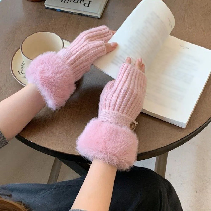 Gants Chauds De Couleur Unie