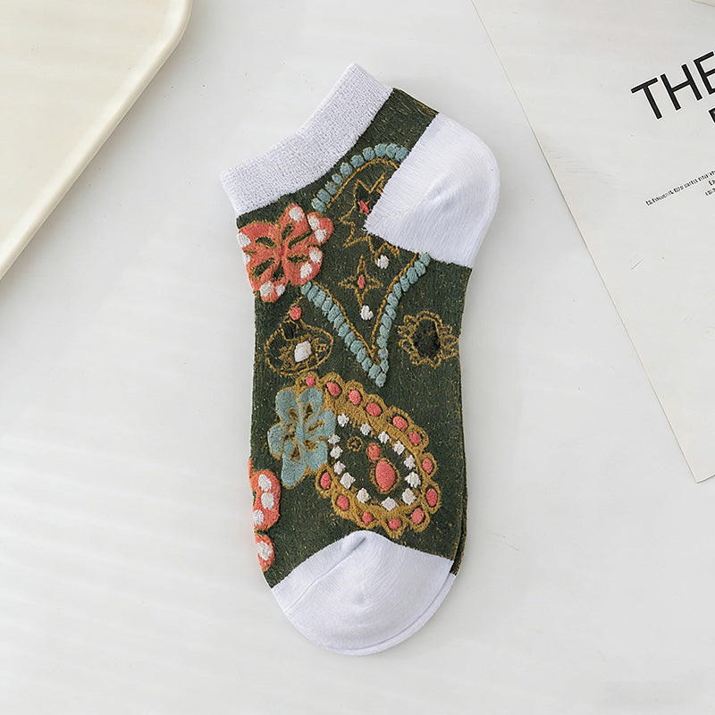 Chaussettes À Fleurs Vintage