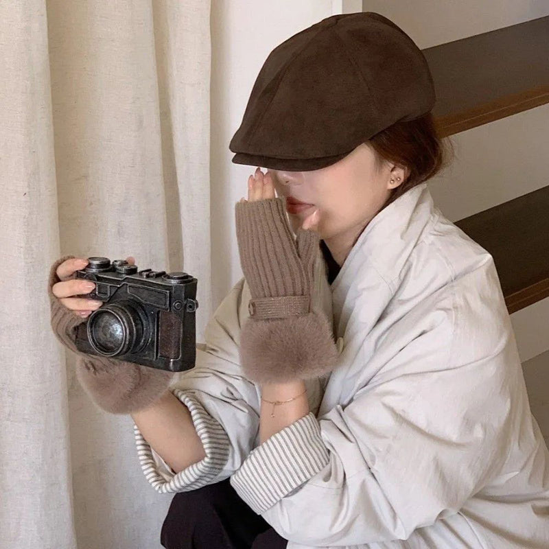 Gants Chauds De Couleur Unie