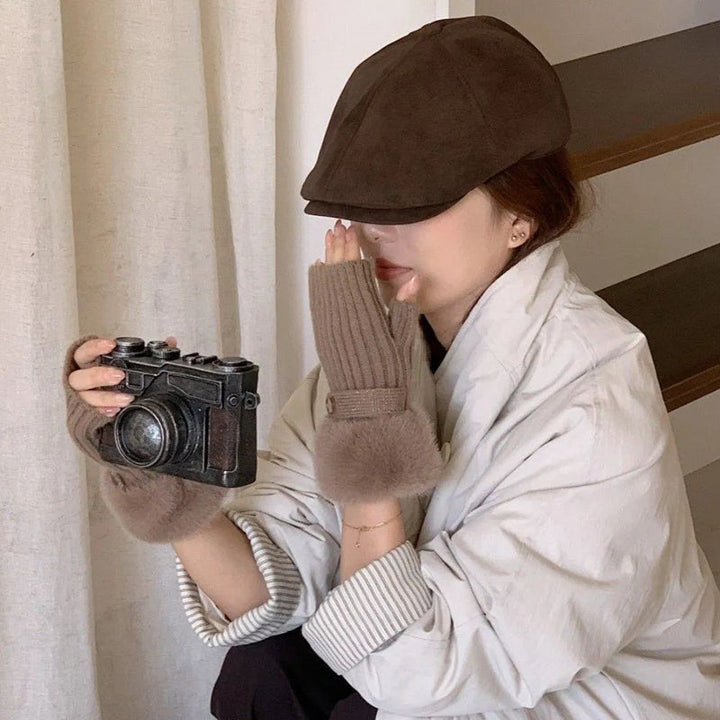 Gants Chauds De Couleur Unie