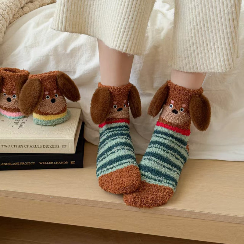 Chaussettes Chaudes De Dessin Animé