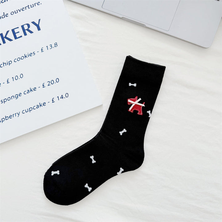 Chaussettes Décontractées À Imprimé Chiot