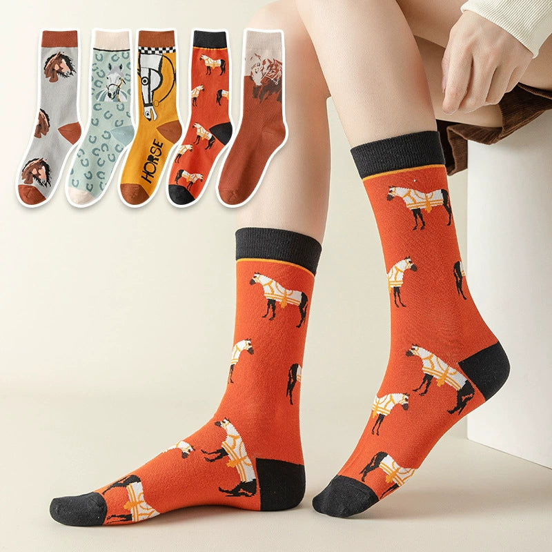 Chaussettes Décontractées À Imprimé Animal