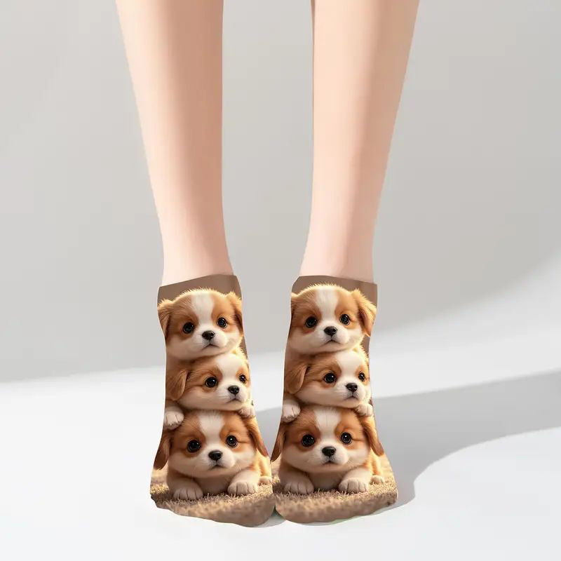 Chaussettes Décontractées À Imprimé Animal