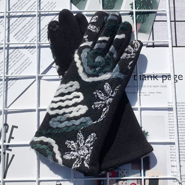 Gants Chauds De Style Ethnique