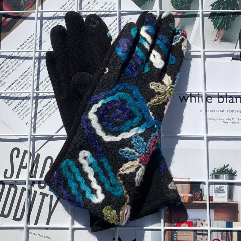 Gants Chauds De Style Ethnique
