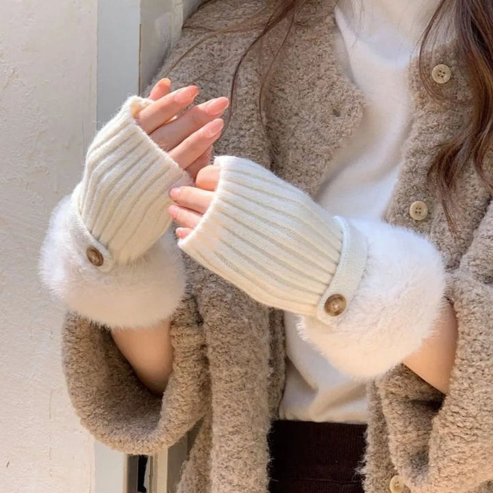 Gants Chauds De Couleur Unie