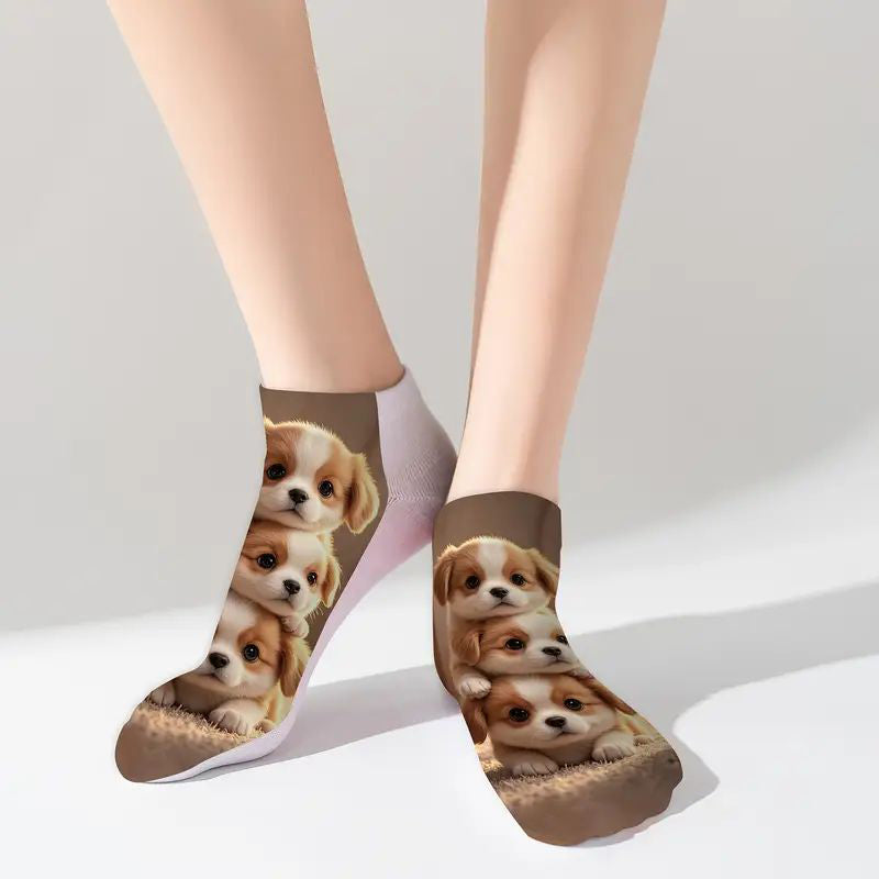 Chaussettes Décontractées À Imprimé Animal