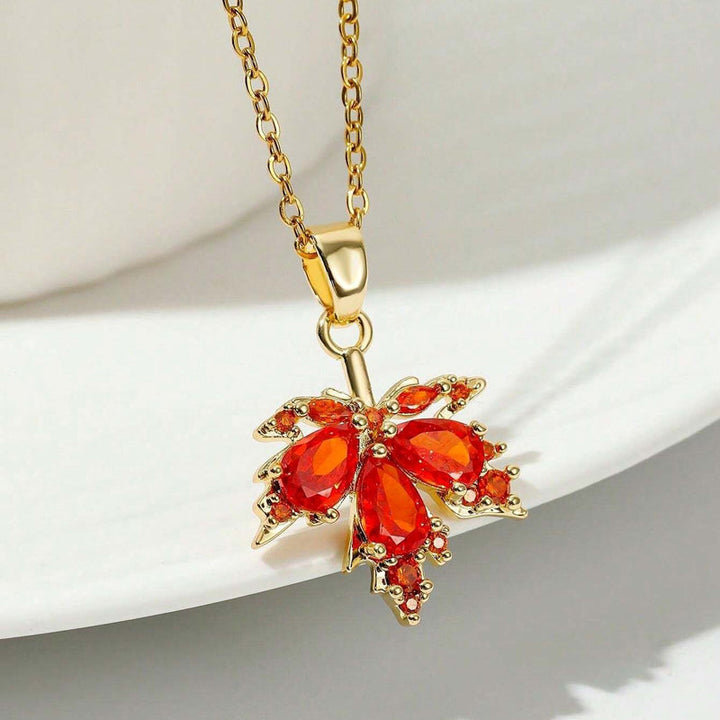Collier Pendentif Feuille D'Érable