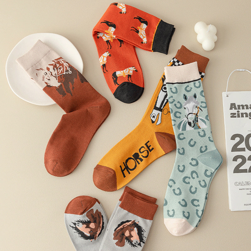 Chaussettes Décontractées À Imprimé Animal