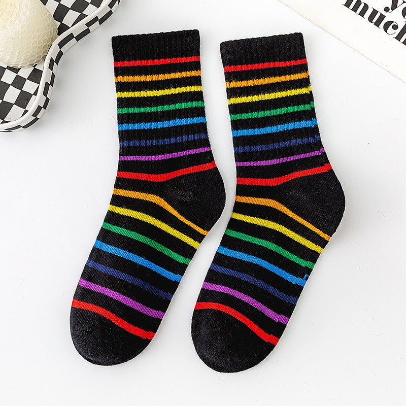 Chaussettes Rayées Colorées