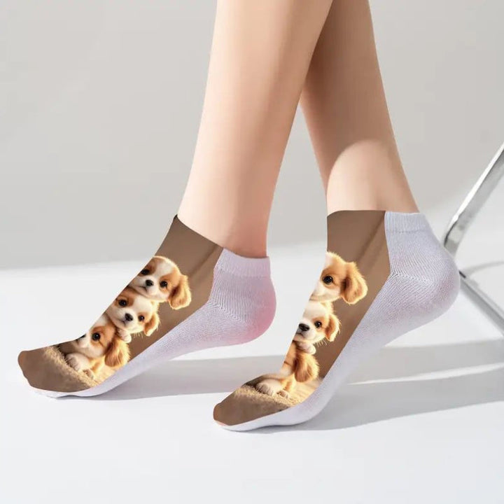 Chaussettes Décontractées À Imprimé Animal