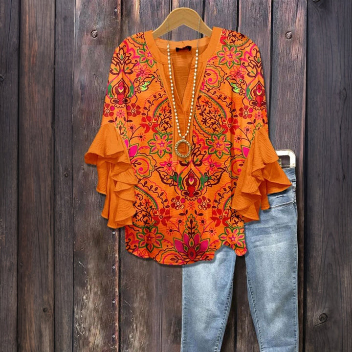 Blouse À Imprimé Floral Vintage