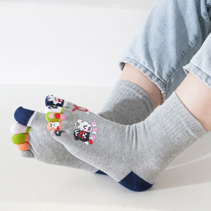 Chaussettes À Cinq Doigts De Dessin Animé