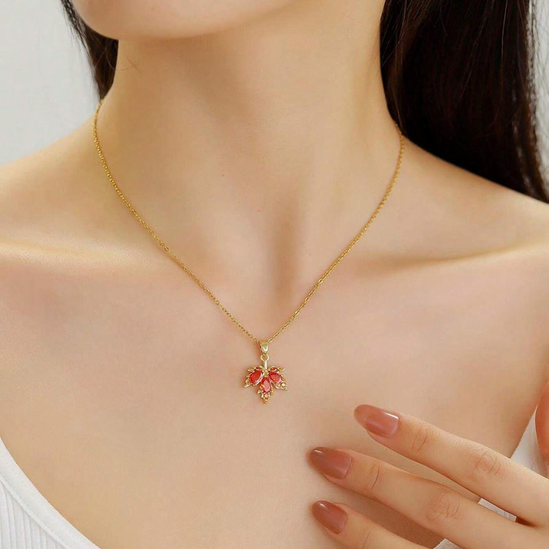 Collier Pendentif Feuille D'Érable