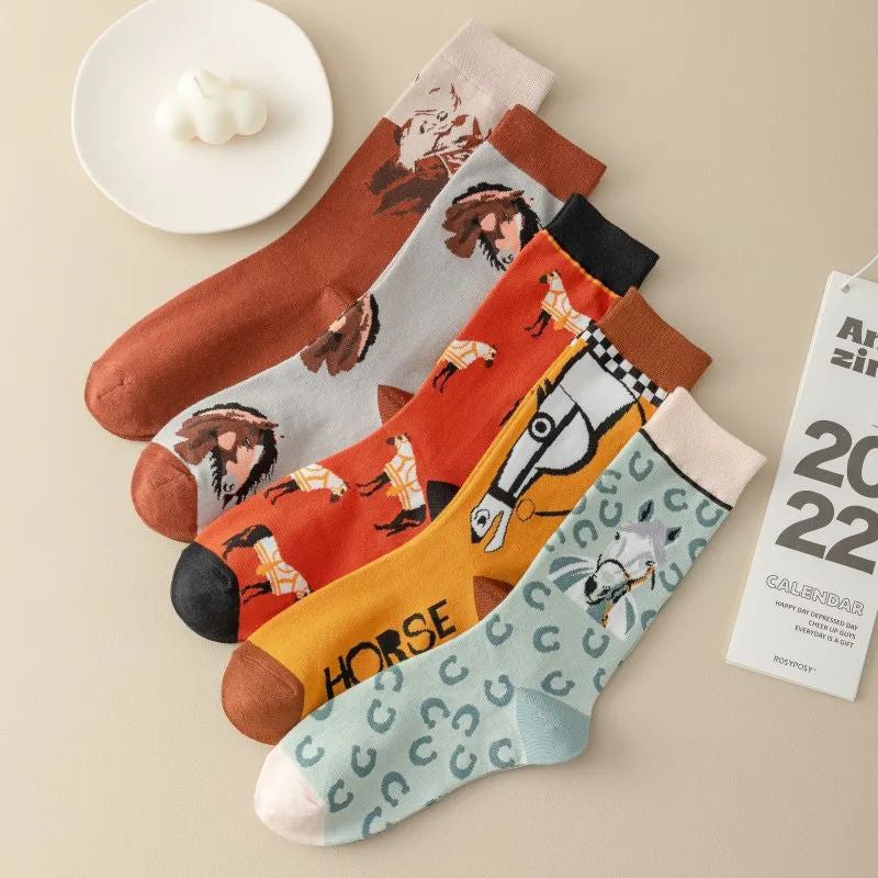 Chaussettes Décontractées À Imprimé Animal