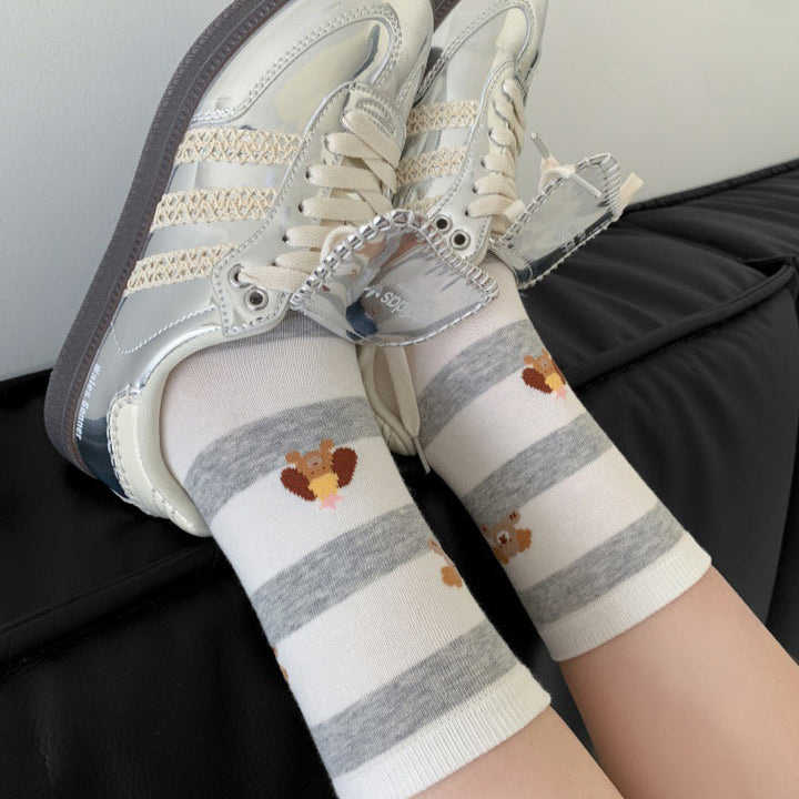 Chaussettes Décontractées À Imprimé Chiot