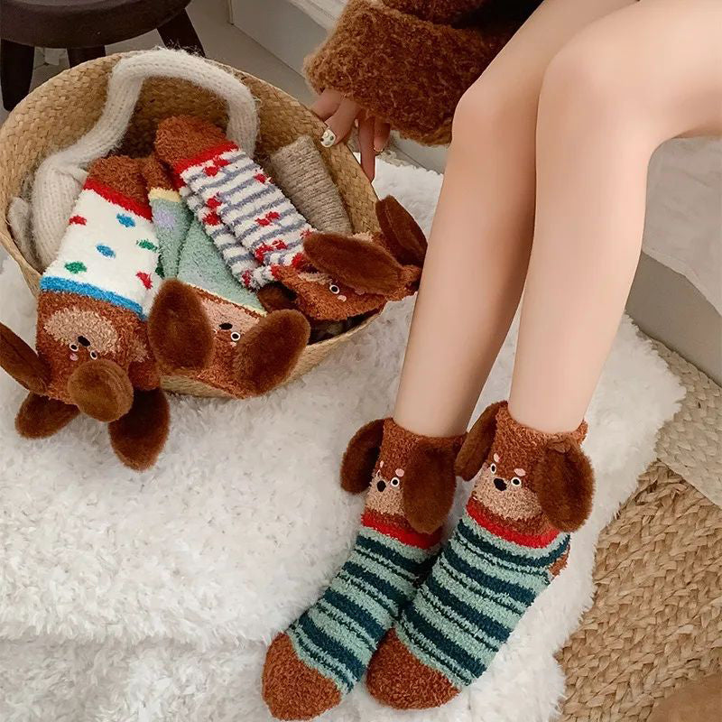 Chaussettes Chaudes De Dessin Animé