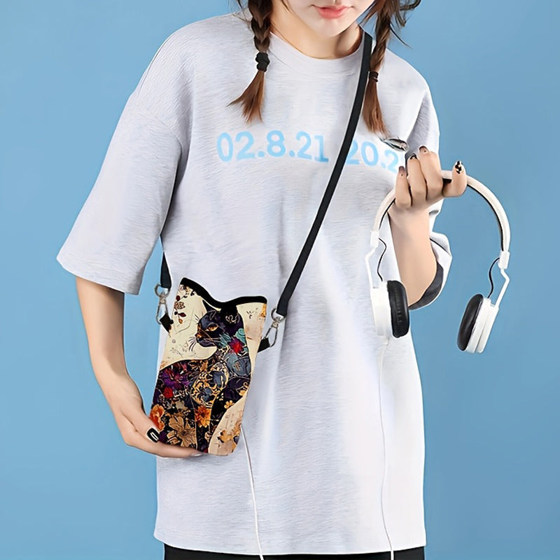 Sac Pour Téléphone Portable À Motif De Chat