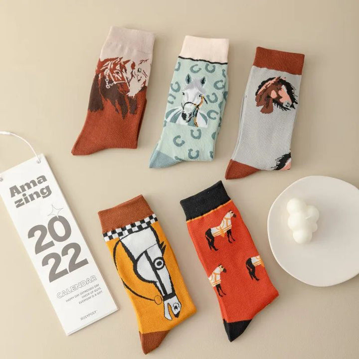 Chaussettes Décontractées À Imprimé Animal