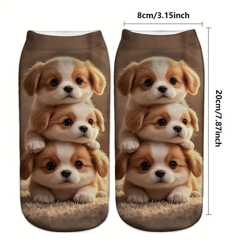 Chaussettes Décontractées À Imprimé Animal