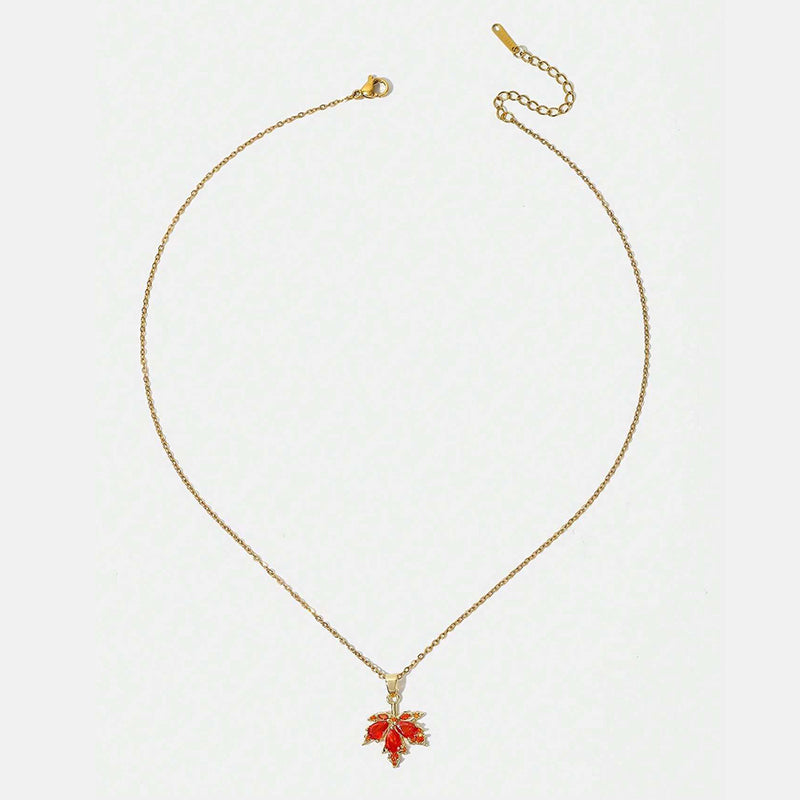 Collier Pendentif Feuille D'Érable
