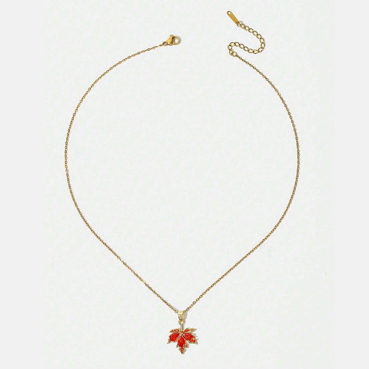 Collier Pendentif Feuille D'Érable