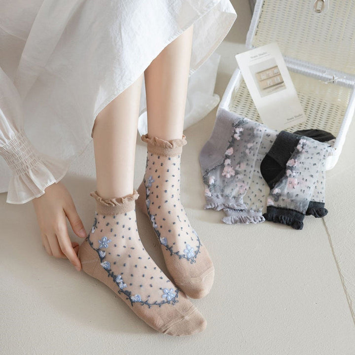 Chaussettes Fleuries Respirantes