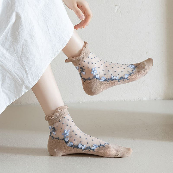 Chaussettes Fleuries Respirantes