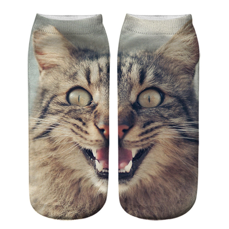 Chaussettes Créatives À Imprimé Chat