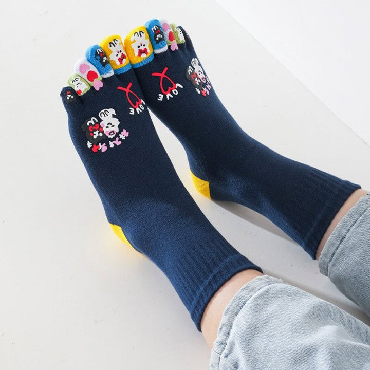 Chaussettes À Cinq Doigts De Dessin Animé