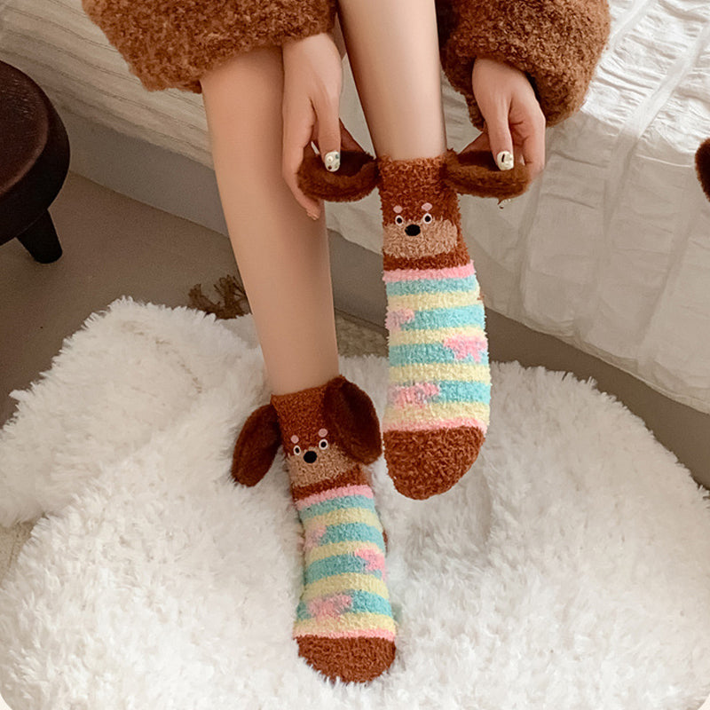 Chaussettes Chaudes De Dessin Animé