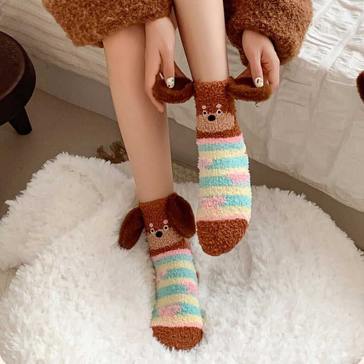 Chaussettes Chaudes De Dessin Animé