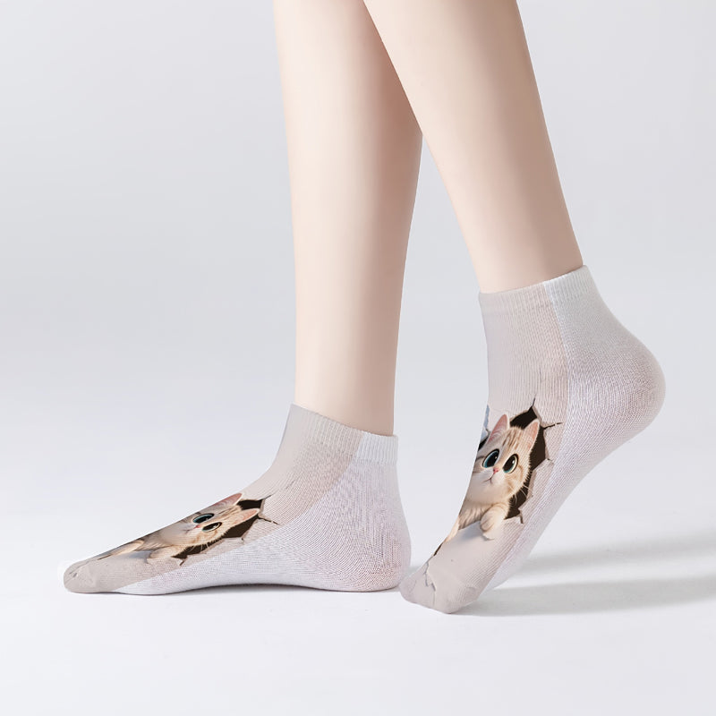 Chaussettes Décontractées À Imprimé Animal